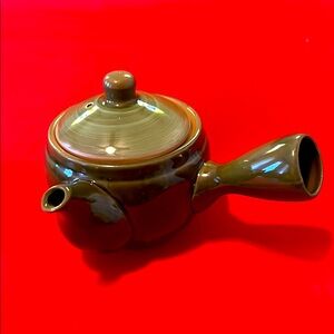 12 oz. Dark Green Tea Pot Made In Japan